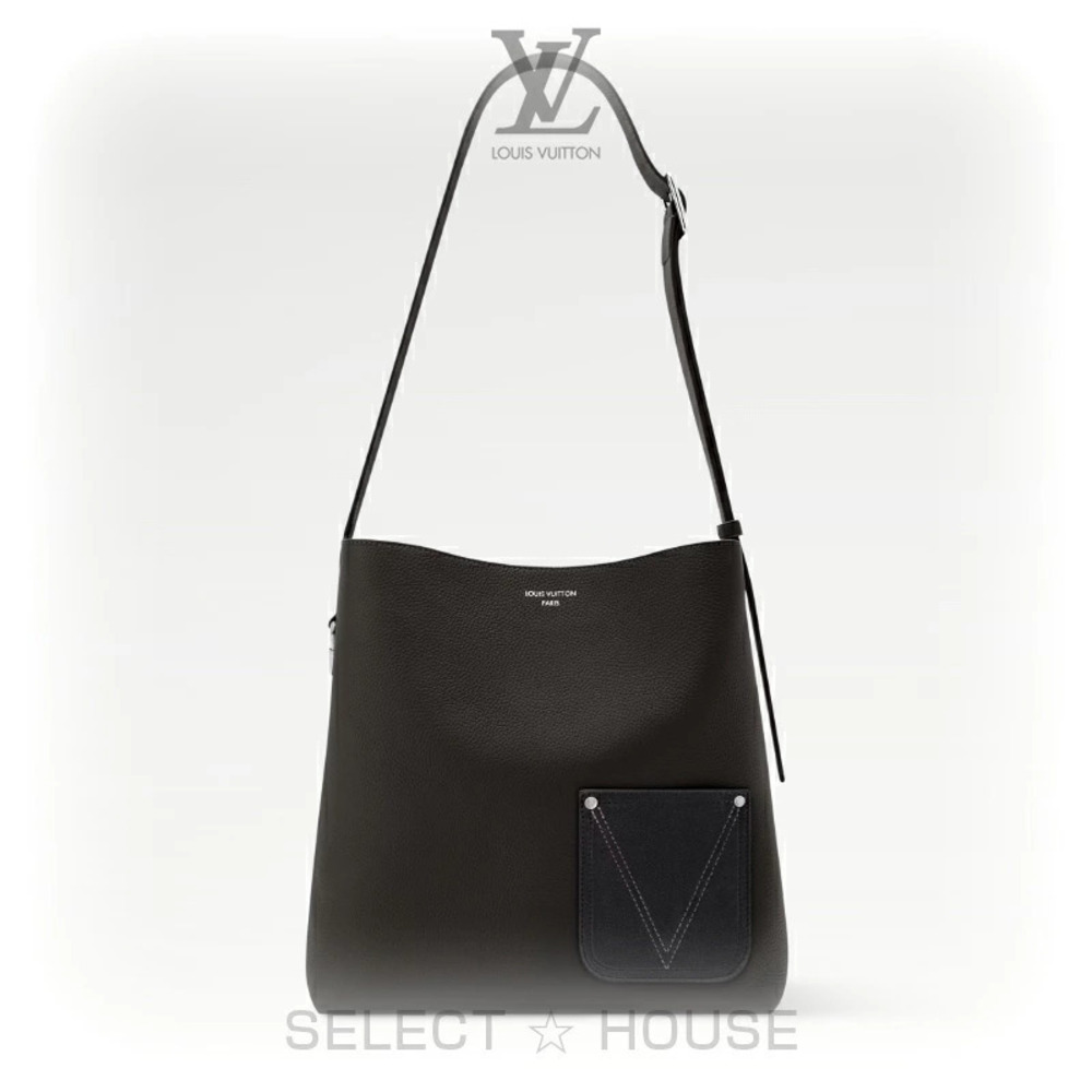 Louis Vuitton Verso Tote Bag Leather Black White